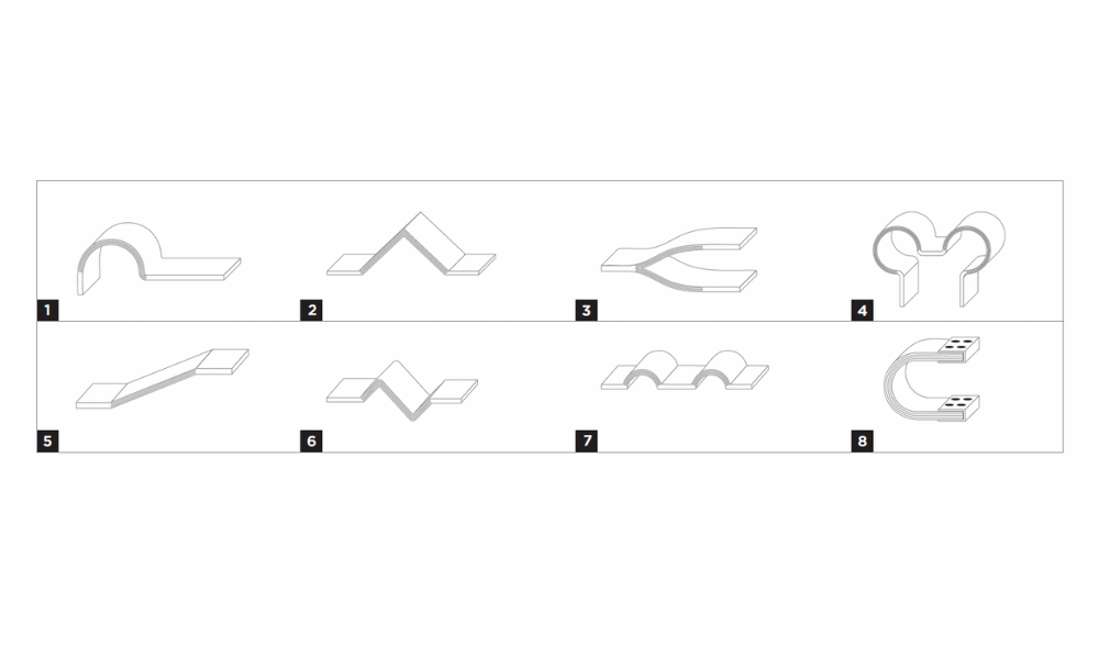 Busbar flexible link that absorbs vibrations caused by operations and movements inside machines and protects against movements and expansions in machines and equipment